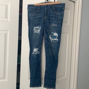 American Eagle Patched high waisted jegging
